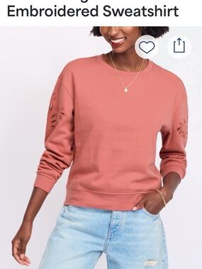 Daniel Rainn Rose Crewneck Sweatshirt size xs